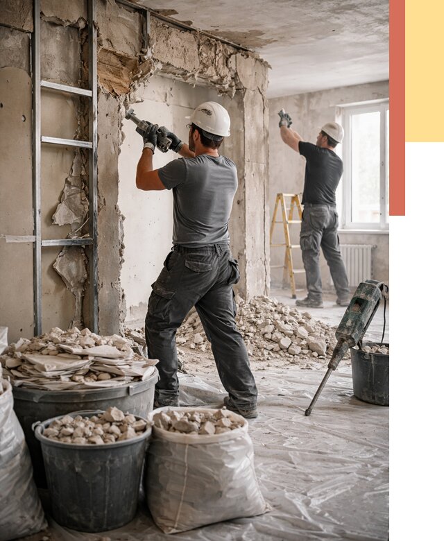 Демонтажные работы в Сосновом Бору от 2743 руб. — услуги и цена под ключ | ОТДЕЛОЧНИК-Снб