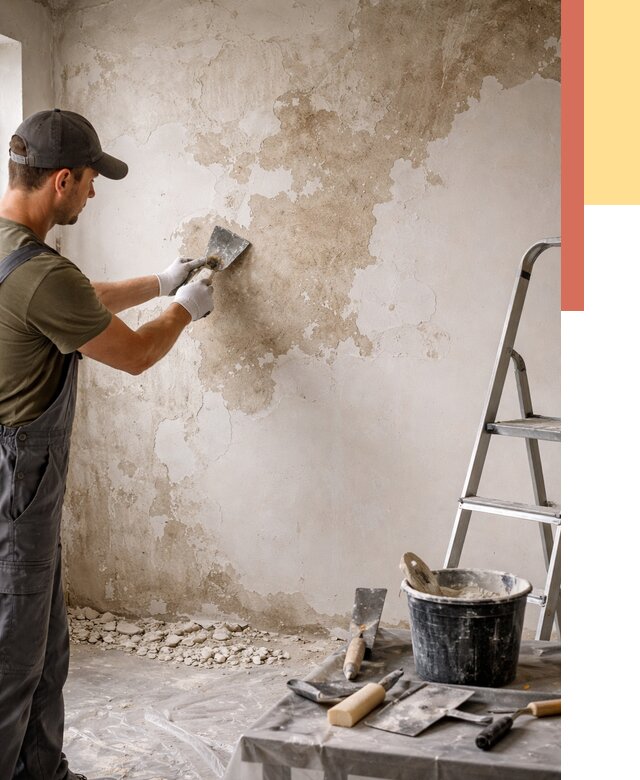 Снятие старой шпаклевки в Сосновом Бору от 1879 руб. — быстро и недорого | ОТДЕЛОЧНИК-Снб