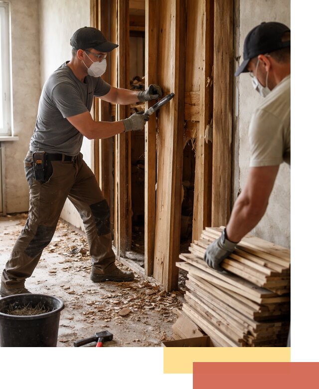 Демонтаж деревянных перегородок в Сосновом Бору быстро и аккуратно