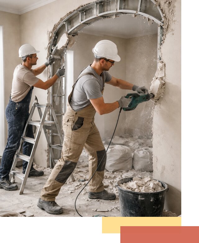 Демонтаж гипсокартонной арки в Сосновом Бору быстро и аккуратно