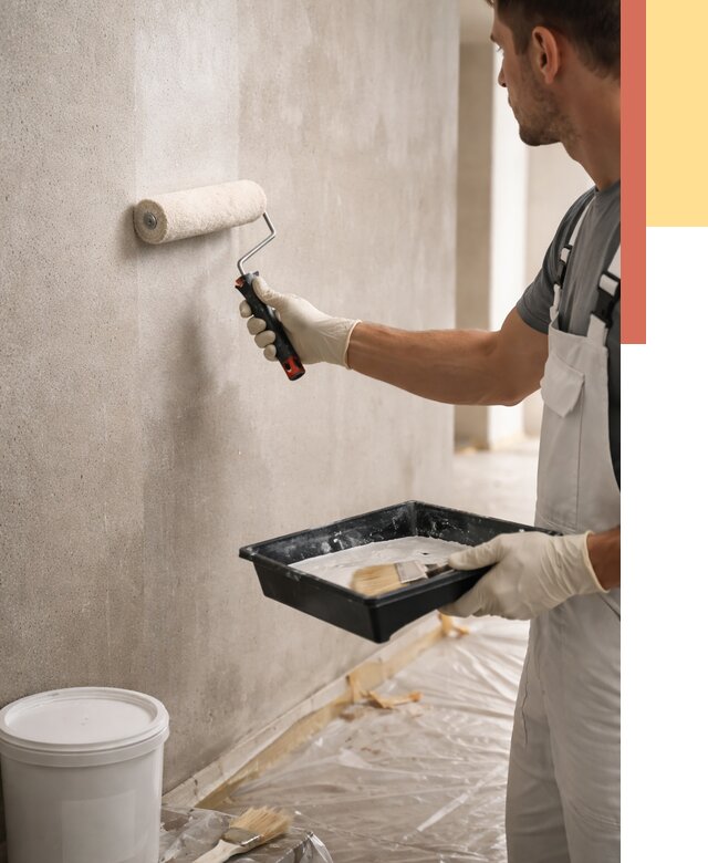 Грунтовка стен в Сосновом Бору от 2235 руб. м2 — быстро, недорого, с материалом | ОТДЕЛОЧНИК-Снб