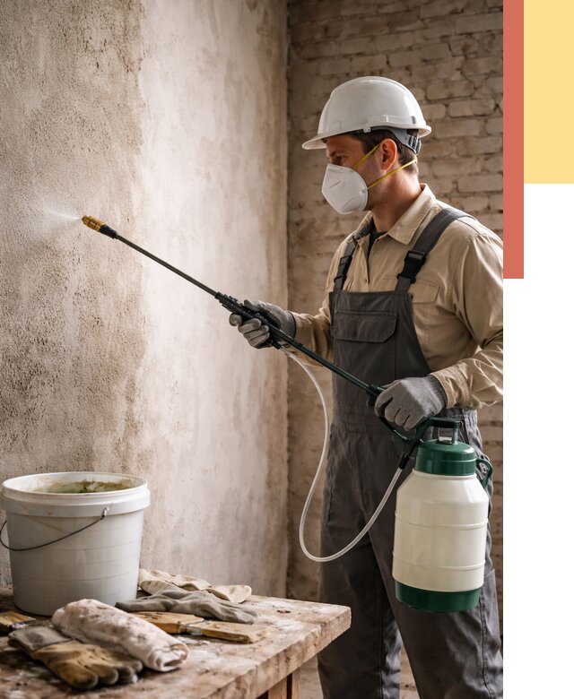 Антисептическая обработка стен в Сосновом Бору от 1219 руб. — быстро и недорого | ОТДЕЛОЧНИК-Снб