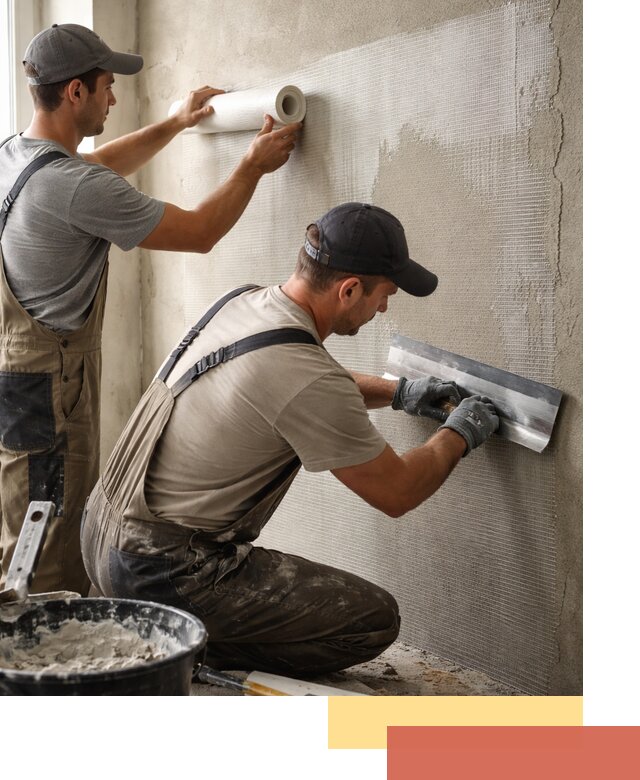 Армирование стен стеклосеткой в Сосновом Бору для прочной отделки