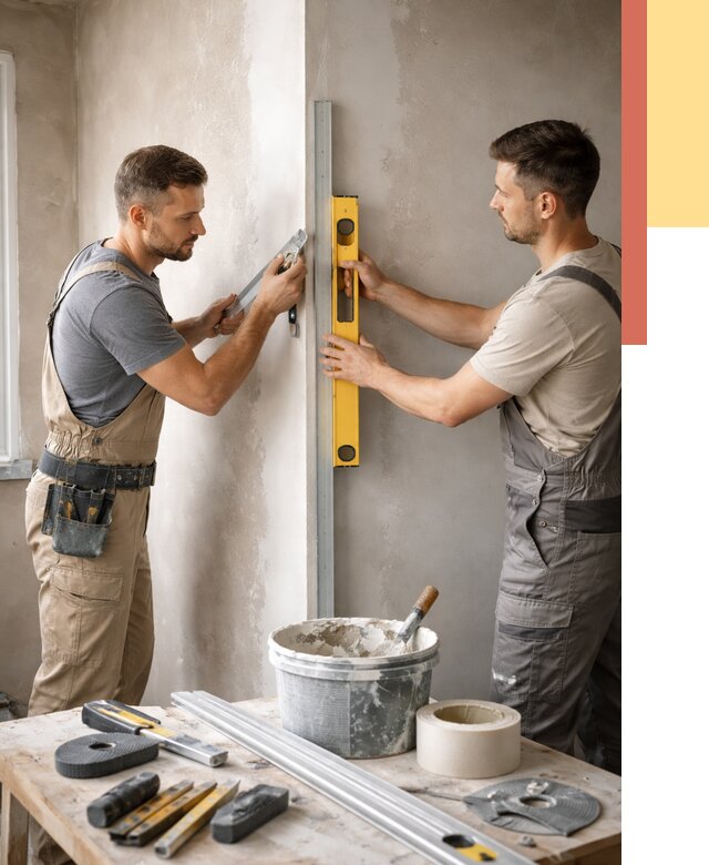 Выведение углов стен в Сосновом Бору от 1879 руб. быстро и недорого | ОТДЕЛОЧНИК-Снб