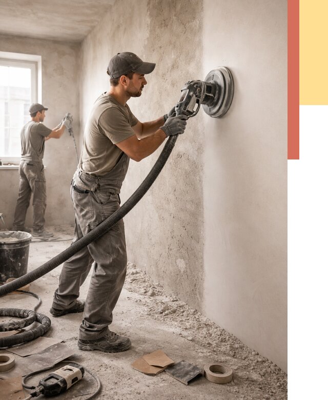 Шлифовка стен в Сосновом Бору от 1219 руб/м2 — быстро и недорого | ОТДЕЛОЧНИК-Снб