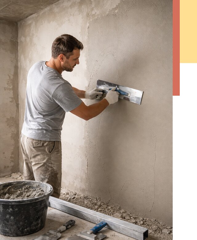 Штукатурка стен без маяков в Сосновом Бору от 7314 руб/м2 — услуги и цена | ОТДЕЛОЧНИК-Снб