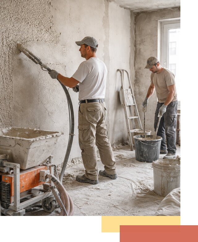 Машинная штукатурка стен в Сосновом Бору — быстро и качественно