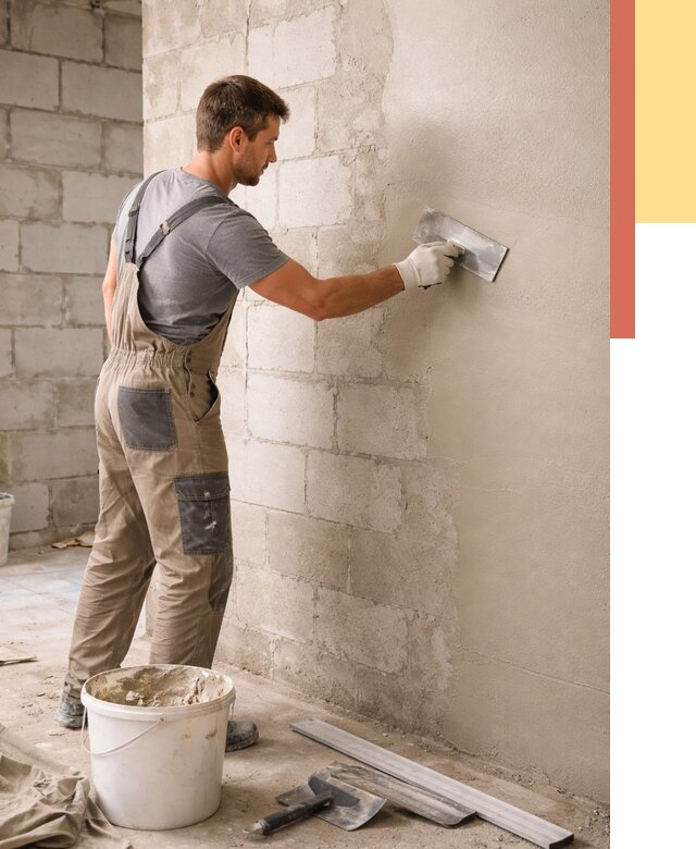 Штукатурка стен из газобетона в Сосновом Бору от 2133 руб./м2 — быстро и недорого | ОТДЕЛОЧНИК-Снб