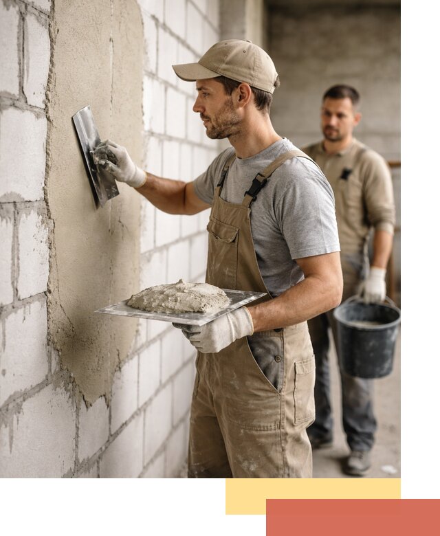 Штукатурка стен из газобетона в Сосновом Бору под ключ