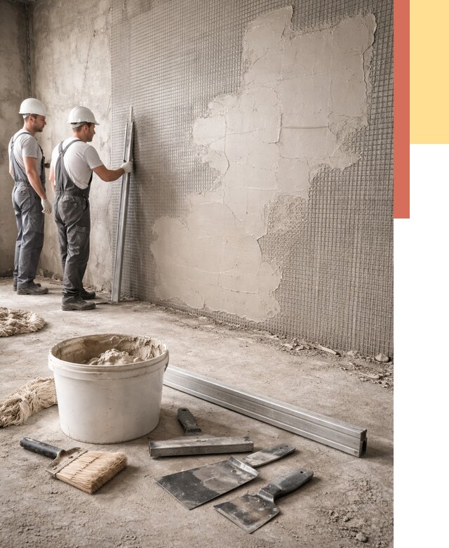 Штукатурка стен по сетке в Сосновом Бору от 5587 руб./м2 — быстро и недорого | ОТДЕЛОЧНИК-Снб