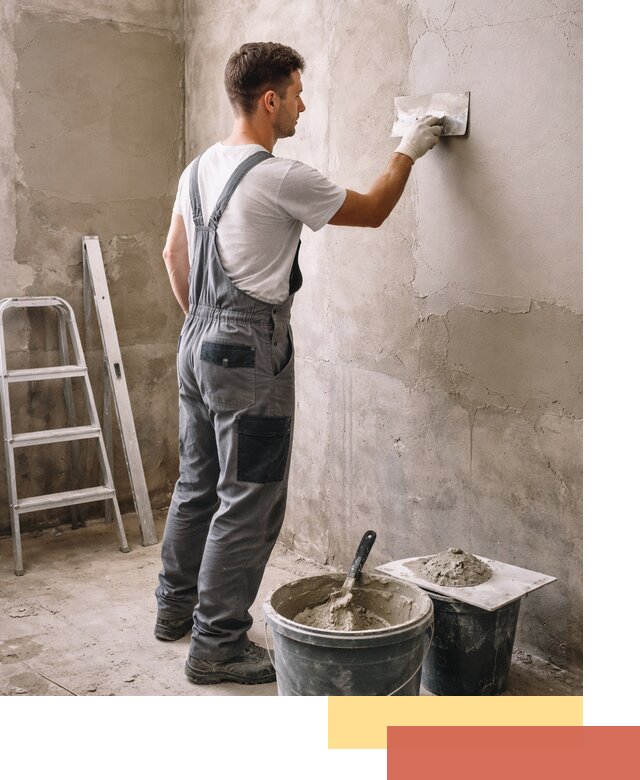 Штукатурка стен в ванной под ключ в Сосновом Бору