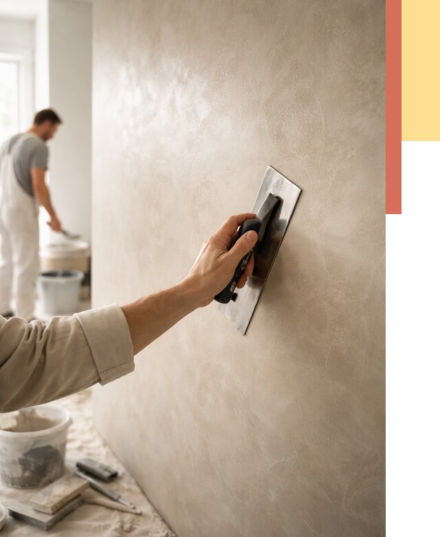 Венецианская штукатурка в Сосновом Бору от 3555 руб/м² — нанесение стен под ключ | ОТДЕЛОЧНИК-Снб