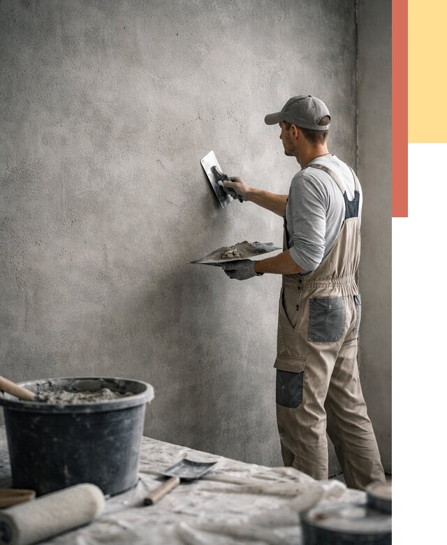 Декоративная штукатурка под бетон в Сосновом Бору от 2540 руб./м² — нанесение под ключ | ОТДЕЛОЧНИК-Снб