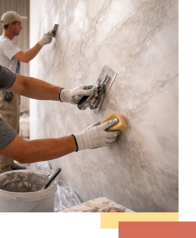 Декоративная штукатурка под мрамор в Сосновом Бору для стен и потолков