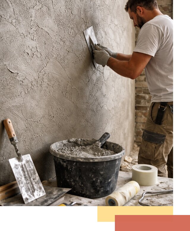 Декоративная штукатурка лофт в Сосновом Бору — отделка стен и потолков