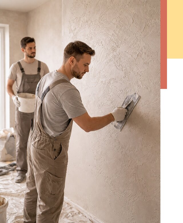 Фактурная штукатурка стен в Сосновом Бору от 4266 руб./м² — заказать под ключ | ОТДЕЛОЧНИК-Снб