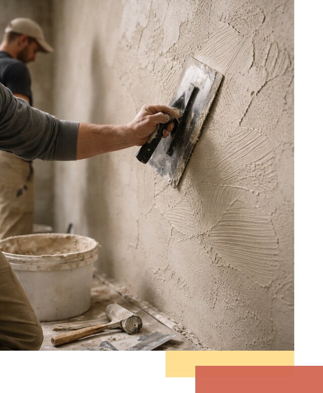 Фактурная штукатурка стен в Сосновом Бору — монтаж, отделка, реставрация