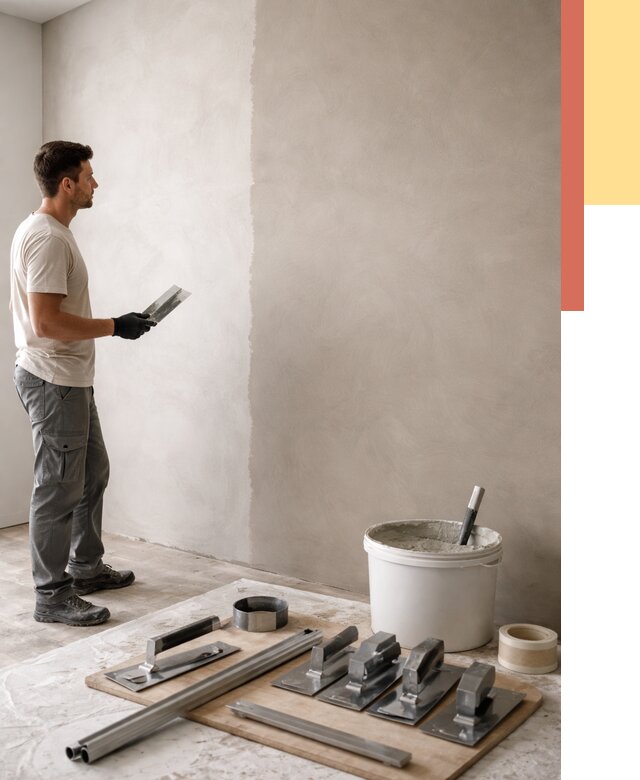 Нанесение микроцемента на стены в Сосновом Бору от 3251 руб./м2 под ключ | ОТДЕЛОЧНИК-Снб