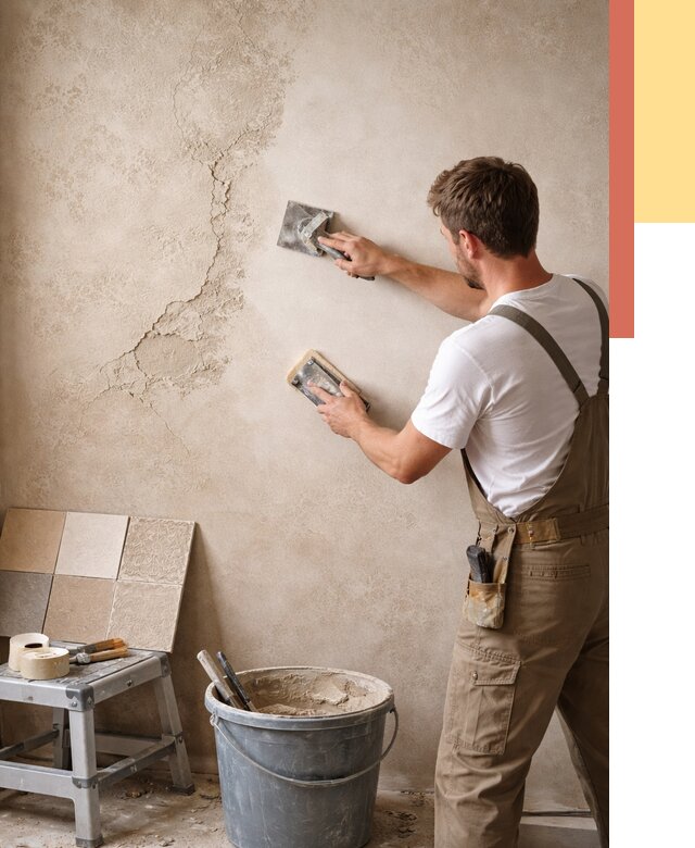 Ремонт декоративной штукатурки в Сосновом Бору от 4571 руб. под ключ | ОТДЕЛОЧНИК-Снб