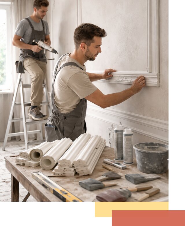 Монтаж лепнины на стены в Сосновом Бору профессионально и качественно