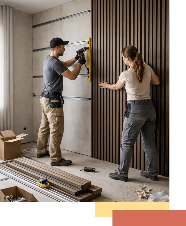 Монтаж реечных панелей на стены в Сосновом Бору