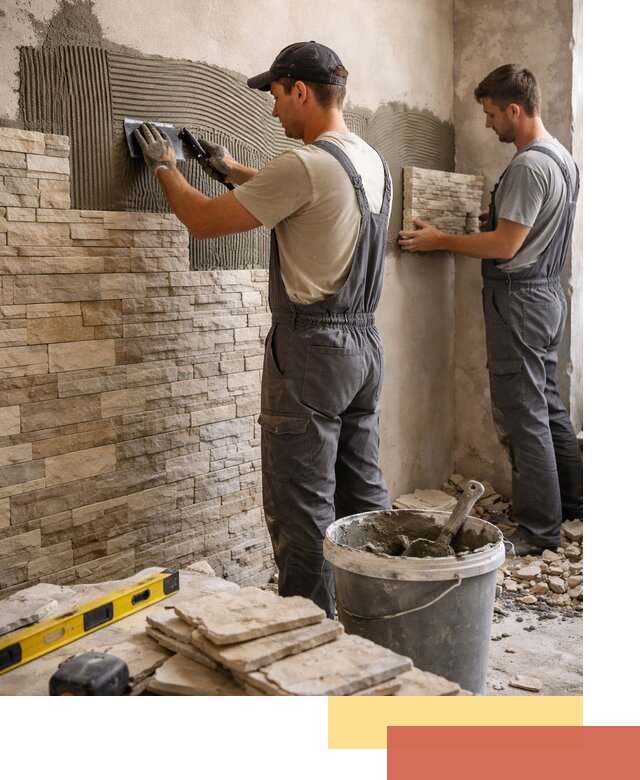 Монтаж искусственного камня в Сосновом Бору — облицовка стен и фасадов