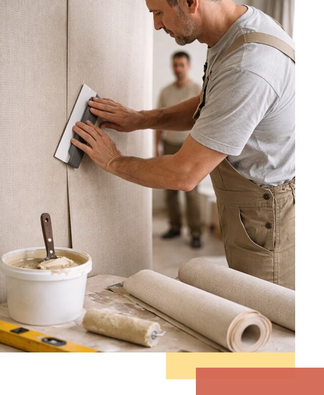 Поклейка текстильных обоев в Сосновом Бору профессионально и аккуратно