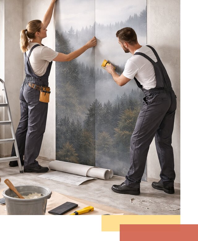 Поклейка фотообоев профессионально в Сосновом Бору под ключ