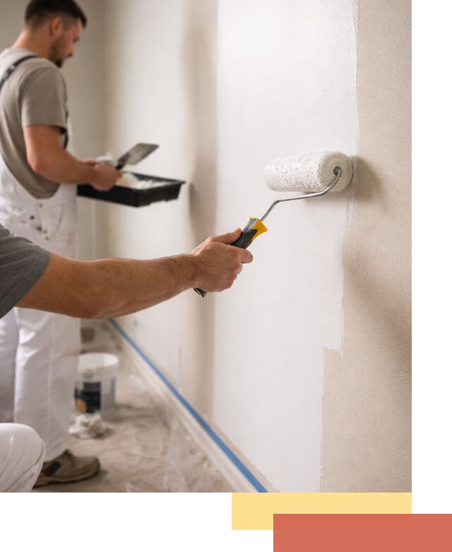 Покраска стен акриловой краской профессионально в Сосновом Бору