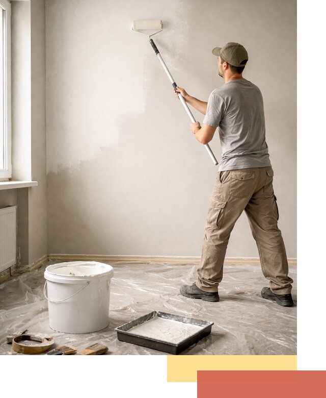 Покраска стен латексной краской в Сосновом Бору качественно и быстро