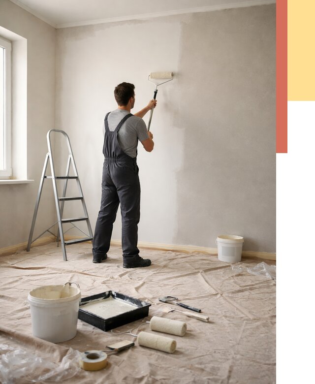 Покраска стен моющейся краской в Сосновом Бору от 356 руб./м² — быстро и недорого | ОТДЕЛОЧНИК-Снб