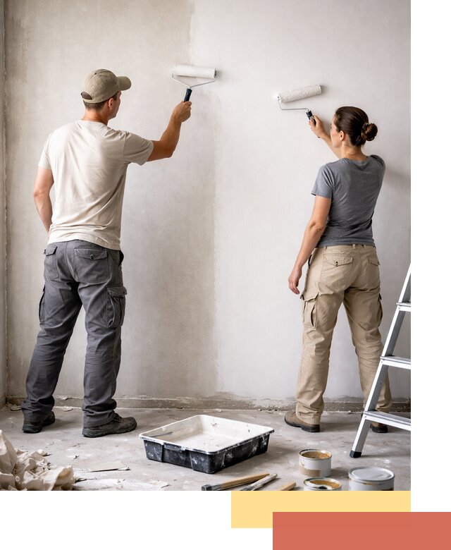 Окраска стен по стеклохолсту в Сосновом Бору качественно и долговечно