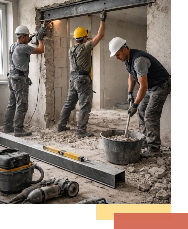 Создание проемов в стенах и несущих конструкциях в Сосновом Бору