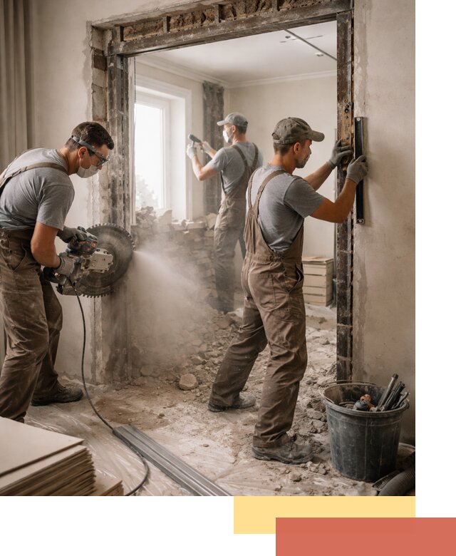 Расширение дверного проема под установку новой двери в Сосновом Бору