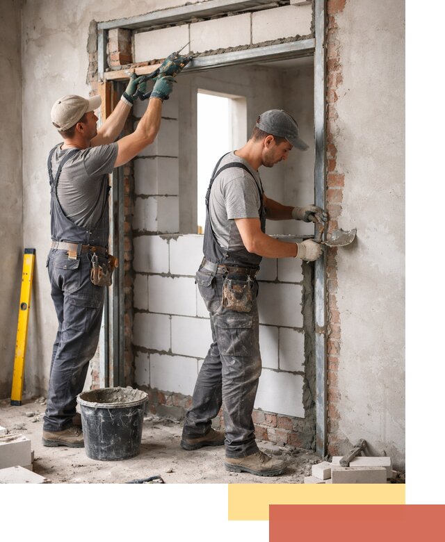 Закладка дверного проема под ключ в Сосновом Бору: демонтаж, монтаж, отделка