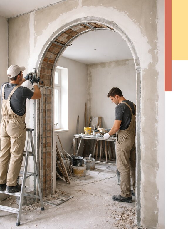 Устройство арочного проема в Сосновом Бору от 9650 руб. под ключ — быстро и недорого | ОТДЕЛОЧНИК-Снб