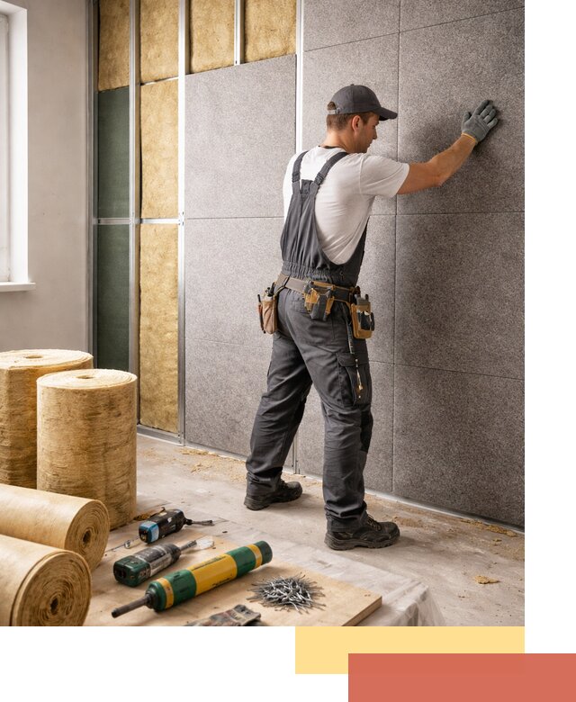 Профессиональная шумоизоляция стен в Сосновом Бору для квартиры и офиса