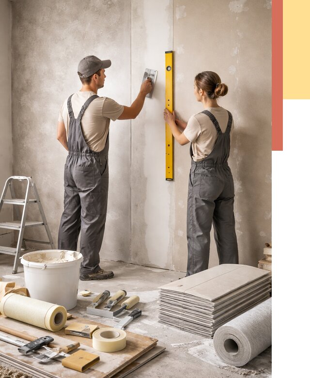 Отделка стен в Сосновом Бору от 1524 руб/м² — недорого, быстро, под ключ | ОТДЕЛОЧНИК-Снб