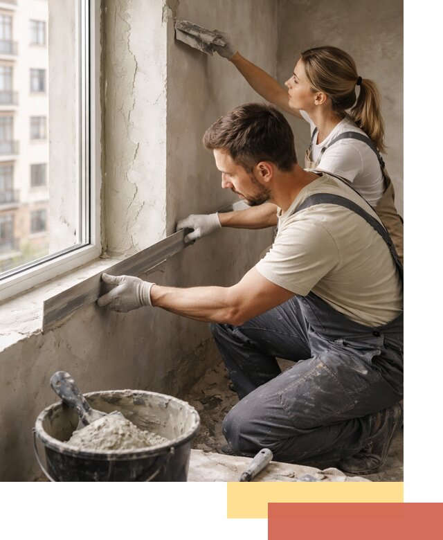 Штукатурка откосов дверей и окон профессионально в Сосновом Бору