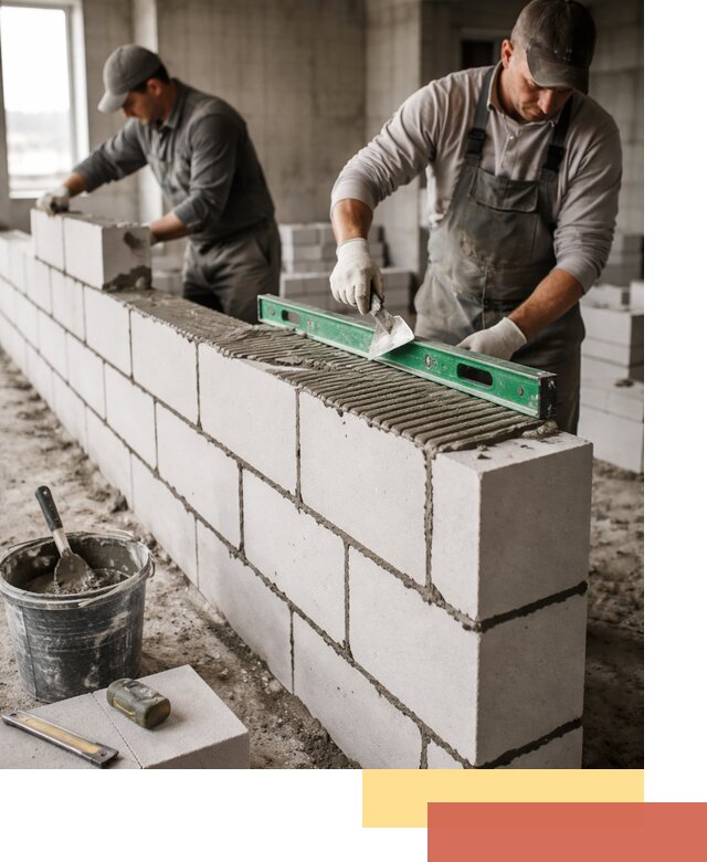 Кладка перегородок из газобетона в Сосновом Бору быстро и качественно