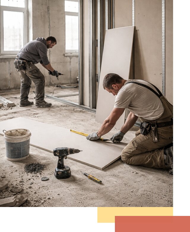 Кладка перегородок из ПГП под ключ в Сосновом Бору