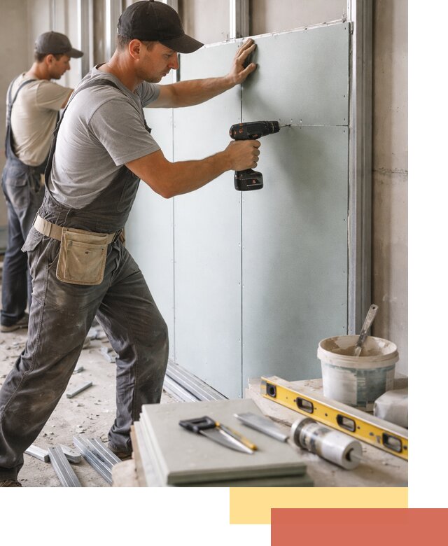 Кладка влагостойких перегородок ПГП в Сосновом Бору