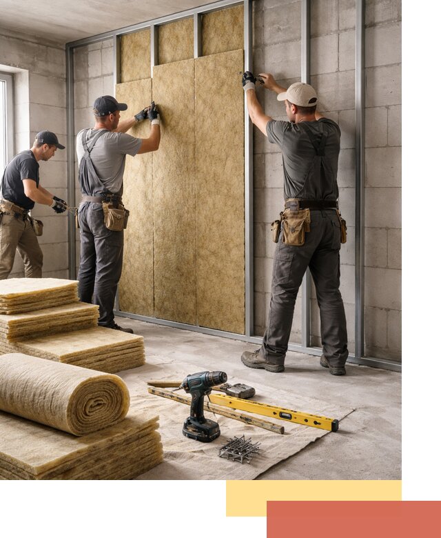 Шумоизоляция перегородок из блоков в Сосновом Бору — монтаж и защита шумоизоляцией