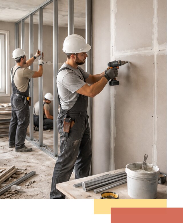 Перегородки из огнестойкого гипсокартона в Сосновом Бору под ключ