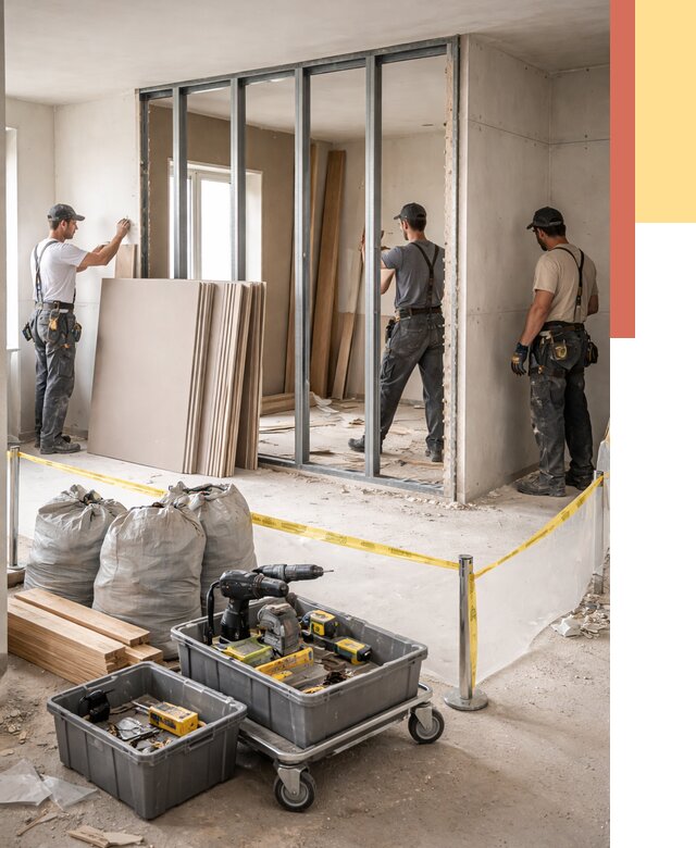 Перенос гипсокартонной перегородки в Сосновом Бору под ключ от 4571 руб. | Демонтаж и монтаж – ОТДЕЛОЧНИК-Снб