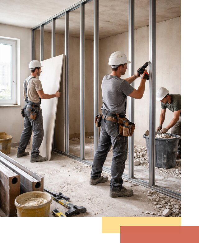 Перенос гипсокартонной перегородки в Сосновом Бору профессионально и быстро