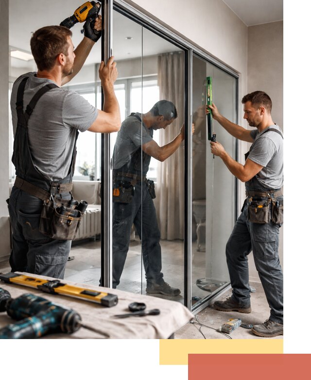 Каркасные стеклянные перегородки под ключ в Сосновом Бору