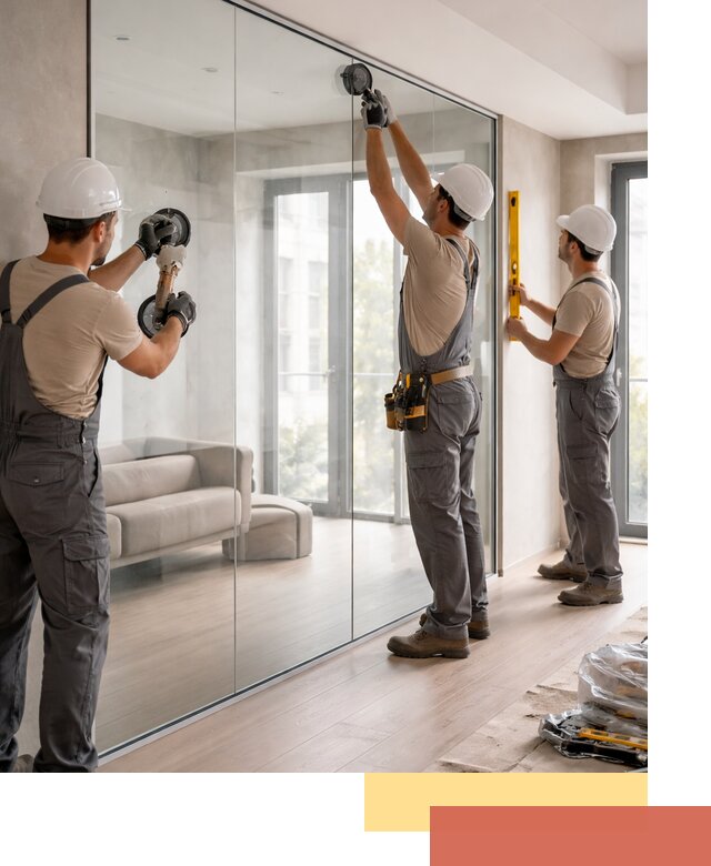 Перегородки из закаленного стекла в Сосновом Бору для офисов и квартир