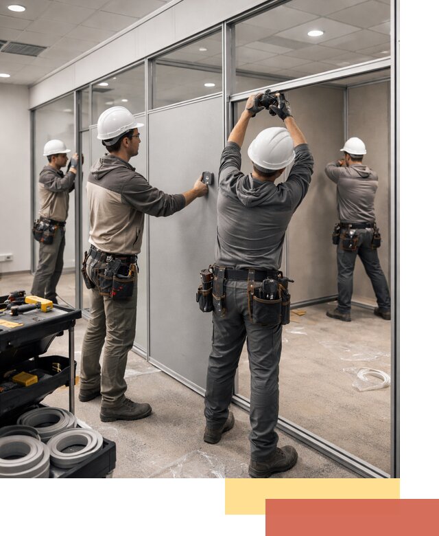 Мобильные офисные перегородки под ключ в Сосновом Бору