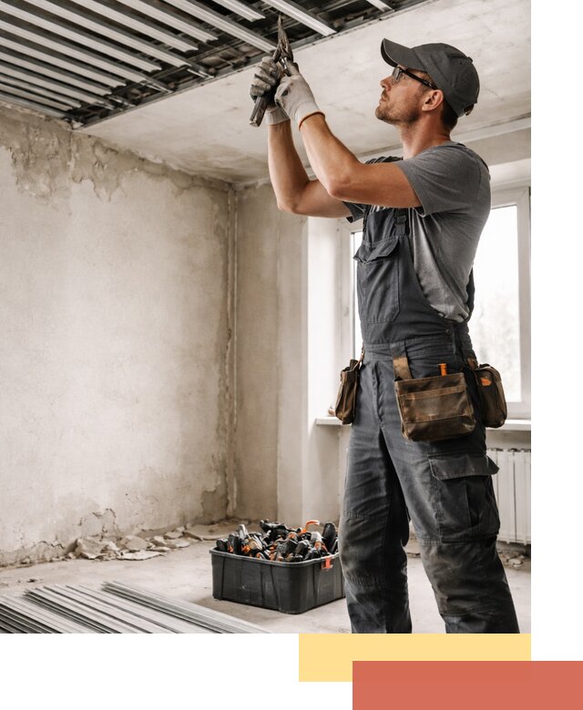 Демонтаж реечного потолка в Сосновом Бору быстро и аккуратно